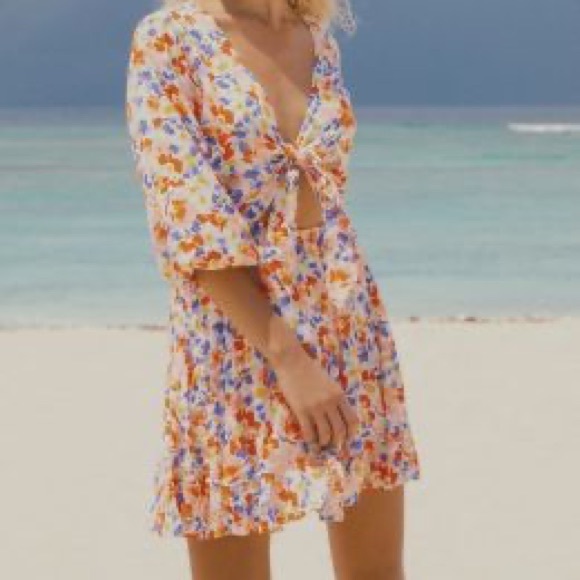 NWOT L*Space Flowers Forever Stay Golden Dress | Size Medium - Picture 6 of 6